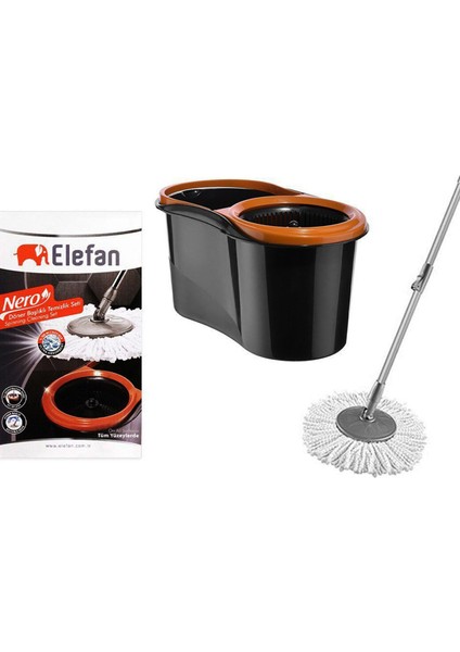 Nero Spin Mop Seti 16L Siyah