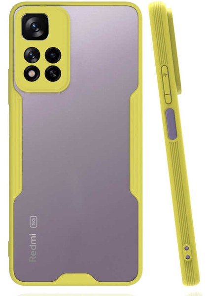 Xiaomi Redmi Note 11 Pro Kılıf Kamera Korumalı Colorful Kapak - Sarı