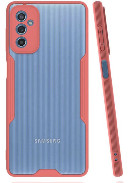 Samsung Galaxy M52 Kılıf Kamera Korumalı Colorful Kapak - Pembe