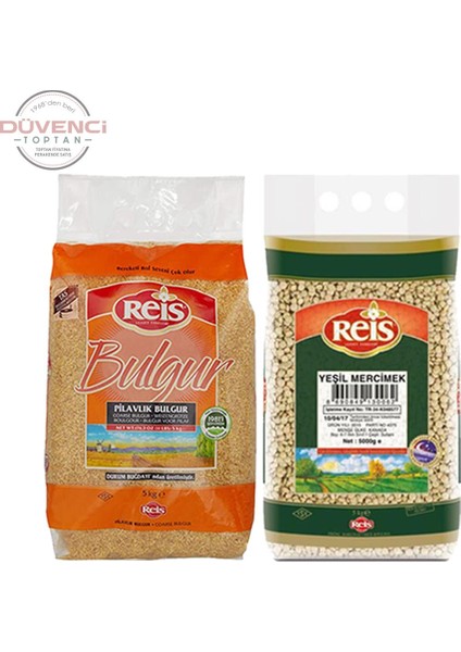 Yeşil Mercimek ve Pilavlık Bulgur 5 kg