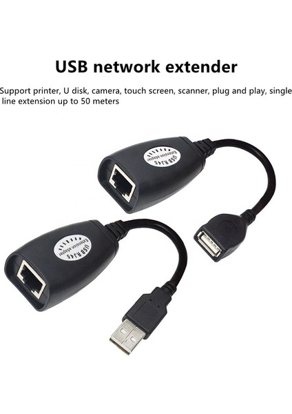 USB RJ45 Extension Adaptör USB Cat5 Cat6 USB Ethernetle Uzatma