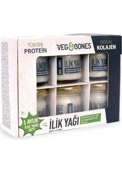 Veg&bones Ilik Yağı Hindistan Cevizi Yağı ile Zenginleştirilmiş Formül x 6 Adet