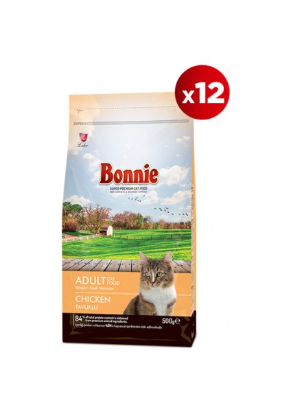 Tavuklu Yetişkin Kedi Maması 0,5 kg x 12