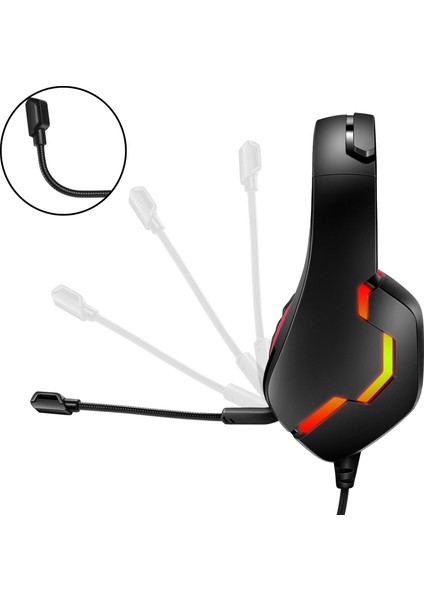 Jogger-Xpro Gaming Oyuncu Mikrofonlu Ledli Profesyonel Kulaklık - Ledli Oyuncu Kulaklığı
