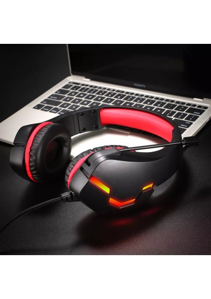 Jogger-Xpro Gaming Oyuncu Mikrofonlu Ledli Profesyonel Kulaklık - Ledli Oyuncu Kulaklığı