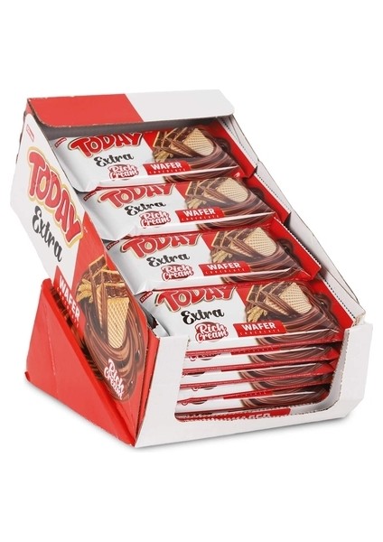 Today Extra Bol Kremalı Çikolatalı Gofret 50 gr 24'lü (1 Kutu)