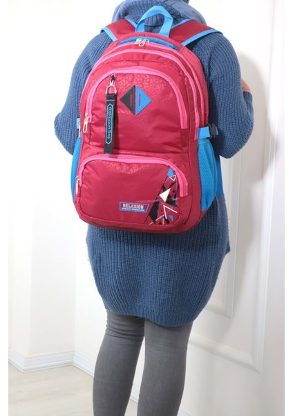 1168 Unisex Anatomik Sırt Çantası - NKT01168-Fuşya