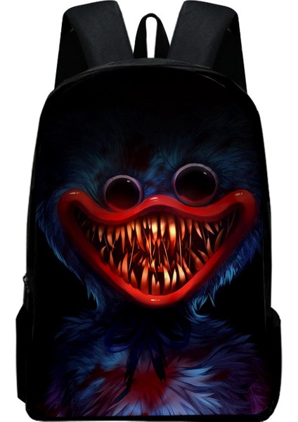 Anime Desenli Okul Sırt Çantası - Siyah (Yurt Dışından)