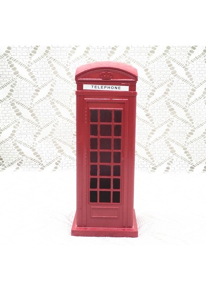 Londra Tarzı Kırmızı Telefon Booth Kumbara Posta Para Pot Yaratıcı Güvenli Para Para Kutusu (Yurt Dışından)
