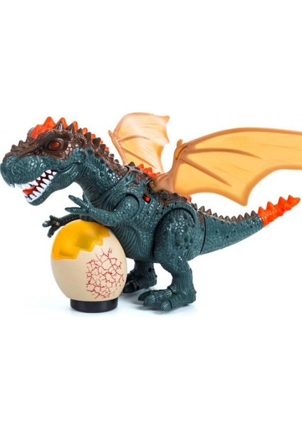 Elektrik Overlord Dinozor Hayvan Modeli Işık Evrensel Çocuk Oyuncak (Yeşil)