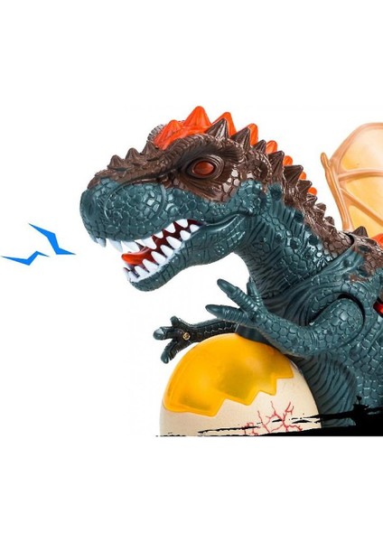 Elektrik Overlord Dinozor Hayvan Modeli Işık Evrensel Çocuk Oyuncak (Yeşil)