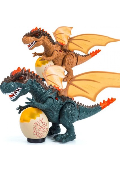 Elektrik Overlord Dinozor Hayvan Modeli Işık Evrensel Çocuk Oyuncak (Yeşil)