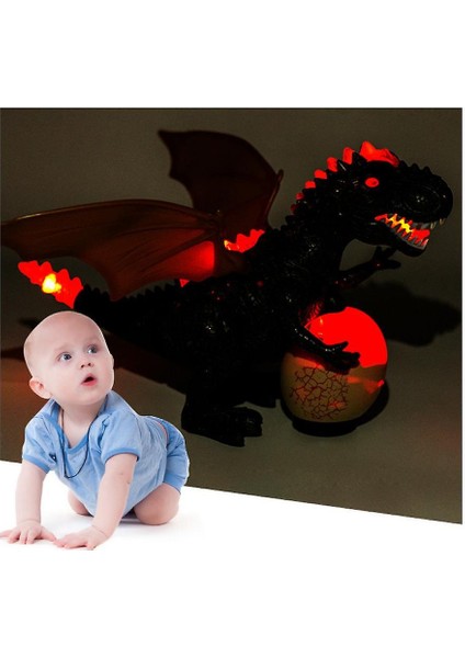 Elektrik Overlord Dinozor Hayvan Modeli Işık Evrensel Çocuk Oyuncak (Yeşil)