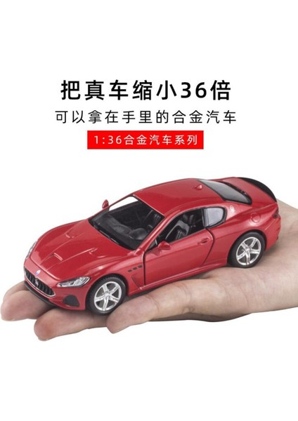 1:36 Simulation For Bentley Maserati Alloy Sports Car Model With Pull Back Light Diecast Car Model Kids Toy|wind Up Toys