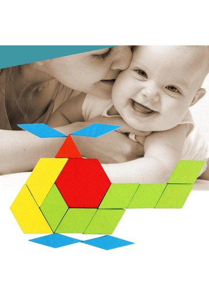 Hot Sale 155 Tangram Wooden Jigsaw Set Toys Color Diy Puzzle Jigsaw Puzzle Building Blocks Puzzle Toys Creative Puzzle Games|stacking Blocks(Yurt Dışından)