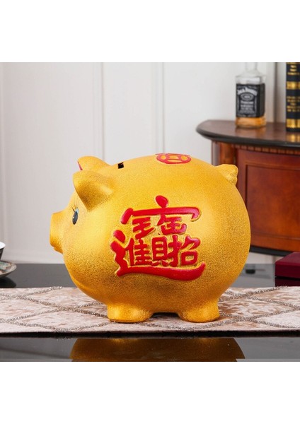 Sanlindou 25x35cm Domuz Şeklinde Kumbara - Altın (Yurt Dışından) fırsatları