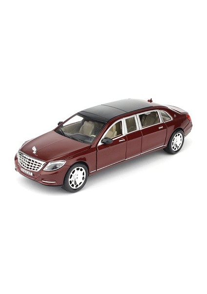 1:24 Maybach S600 Metal Araba Modeli Diecast Alaşım Yüksek Simülasyon Araba Modelleri 6 Kapılar Açılabilir Atalet Oyuncaklar Çocuklar Için Dıfts | Diecasts oyuncak Araçlar