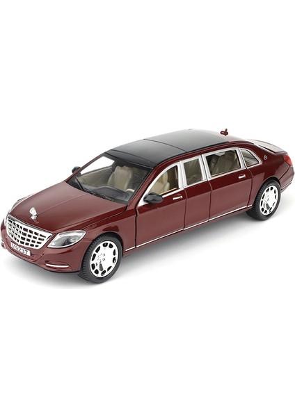 1:24 Maybach S600 Metal Araba Modeli Diecast Alaşım Yüksek Simülasyon Araba Modelleri 6 Kapılar Açılabilir Atalet Oyuncaklar Çocuklar Için Dıfts | Diecasts oyuncak Araçlar