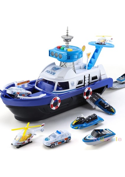 Çocuk Oyuncakları Simülasyon Track Atalet Boat Diecasts oyuncak Araçlar Müzik Hikayesi Işık Oyuncak Gemi Model Oyuncak Araba Otopark Erkek Oyuncaklar | Diecasts oyuncak Araçlar