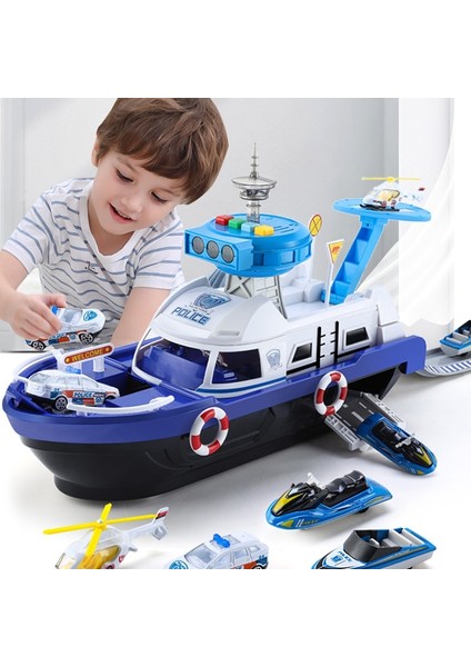 Çocuk Oyuncakları Simülasyon Track Atalet Boat Diecasts oyuncak Araçlar Müzik Hikayesi Işık Oyuncak Gemi Model Oyuncak Araba Otopark Erkek Oyuncaklar | Diecasts oyuncak Araçlar