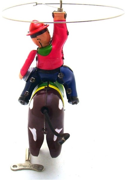 Vintage Retro Koleksiyon Kovboy Kırbaç Kalay Oyuncaklar Klasik Clockwork Rüzgar Up At Adam Teneke Oyuncak Yetişkin Çocuklar Için Koleksiyon Hediye | Rüzgar Up Oyuncaklar
