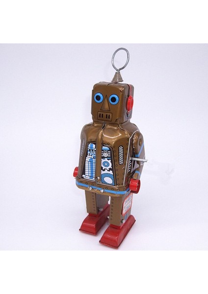 Antik Stil Teneke Oyuncaklar Robotlar Wind Up Oyuncaklar Çocuklar Için Ev Dekor Metal Zanaat Sarı Robot | Rüzgar Oyuncak | Rüzgar Yukarı Toystin Oyuncaklar (Yurt Dışından)