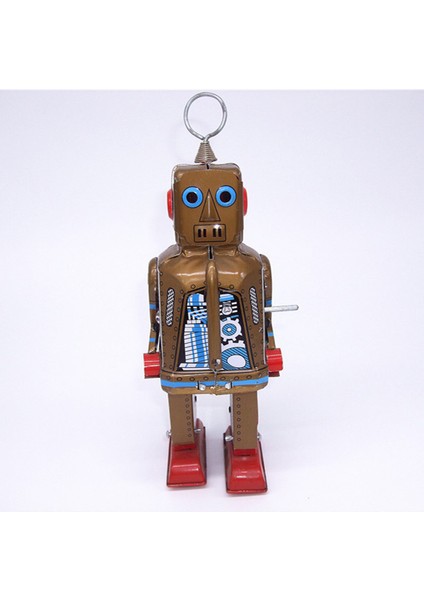 Antik Stil Teneke Oyuncaklar Robotlar Wind Up Oyuncaklar Çocuklar Için Ev Dekor Metal Zanaat Sarı Robot | Rüzgar Oyuncak | Rüzgar Yukarı Toystin Oyuncaklar (Yurt Dışından)