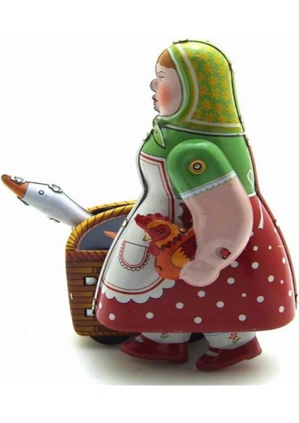 Vintage Koleksiyonu Rus Köylü Kadın Kalay Oyuncaklar Klasik Clockwork Yumurta Kadın Modeli Kalay Oyuncaklar Yetişkin Çocuklar Için Koleksiyon Hediye | Rüzgar Up Oyuncaklar(Yurt Dışından) fırsatları