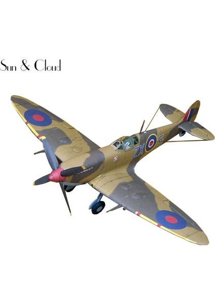 1:32 Dıy 3D Supermarine Spitfire Ixc Tipi Fighter Uçak Uçak Kağıt Modeli El Çalışma Bulmaca Oyunu Dıy Çocuk Oyuncak Araya | Uçak Kağıt Modeli | Kağıt Modelaircraft Kağıt(Yurt Dışından)