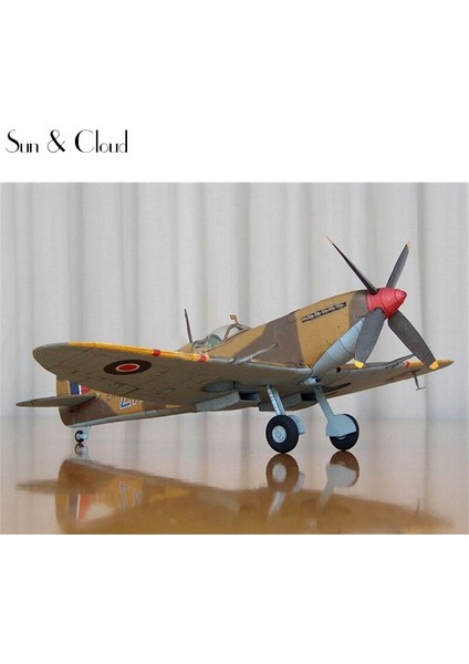 1:32 Dıy 3D Supermarine Spitfire Ixc Tipi Fighter Uçak Uçak Kağıt Modeli El Çalışma Bulmaca Oyunu Dıy Çocuk Oyuncak Araya | Uçak Kağıt Modeli | Kağıt Modelaircraft Kağıt(Yurt Dışından)