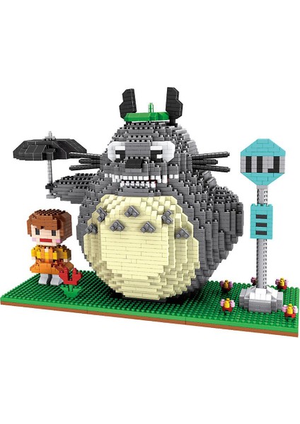 Komşum Totoro Yapı Taşları Bulmaca Mikro 3D Rakamlar Eğitim Tuğla Oyuncaklar