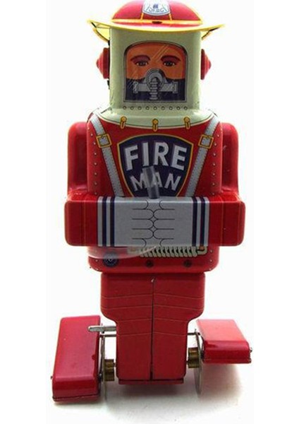 Vintage Children Adult Toys Tin Robots Wind Up Toys Home Collection Retro Craft Mechanical Fire Fighter|wind Up Toys modelleri