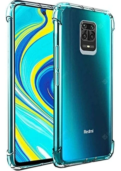 Xiaomi Redmi Note 9 Pro Uyumlu Kılıf Airbag Antishock Köşeli Darbe Emici Şeffaf Sert Silikon Telefon Kılıfı