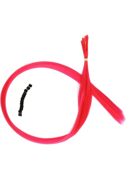 Renkli Sentetik Boncuk Kaynaklık Saç + Takım Aparatı - Neon Pembe - 10 Adet fiyatları