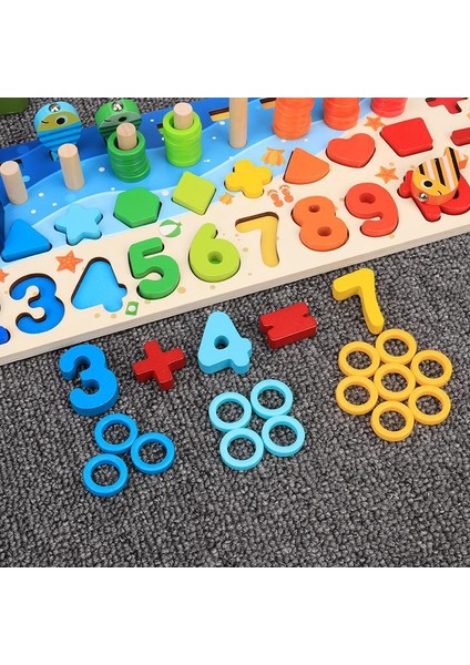 Montessori Geometric Cognition Counting Sorters Learning Game Kids Math Wooden Toys For Children Early Educational Toys From 3|math Toys fırsatları