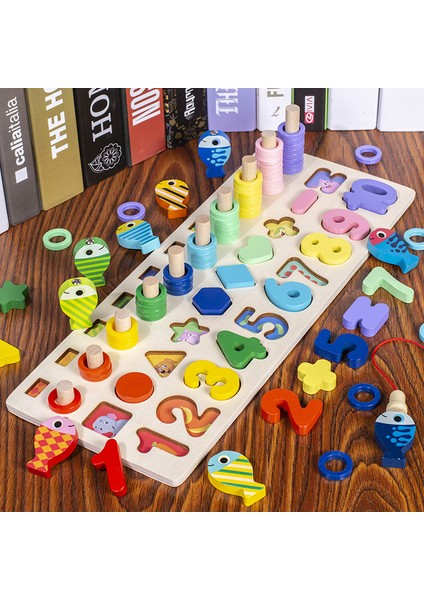 Montessori Geometric Cognition Counting Sorters Learning Game Kids Math Wooden Toys For Children Early Educational Toys From 3|math Toys indirimleri