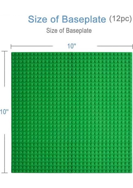 Klasik Plakalar Bina Taban Plakaları -Baseplates 10 "x 10", 12 Paket(Yurt Dışından)