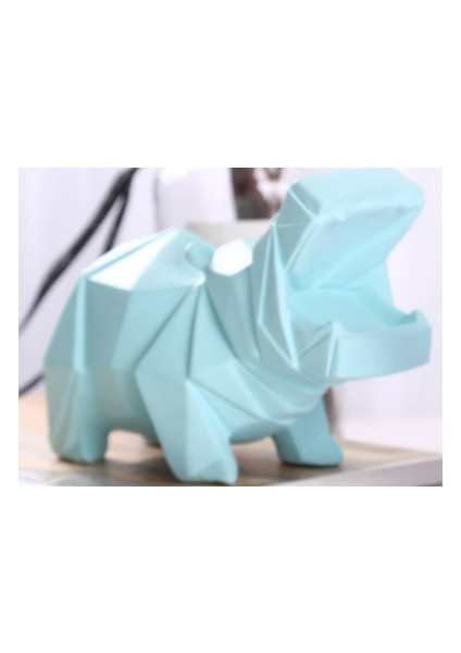 Sevimli Reçine Para Için Kaydet Ev Dekor Kumbara Para Yaratıcı Poligon Hippo Moneybox (17 * 7.5 * 11.5 Cm) fırsatları