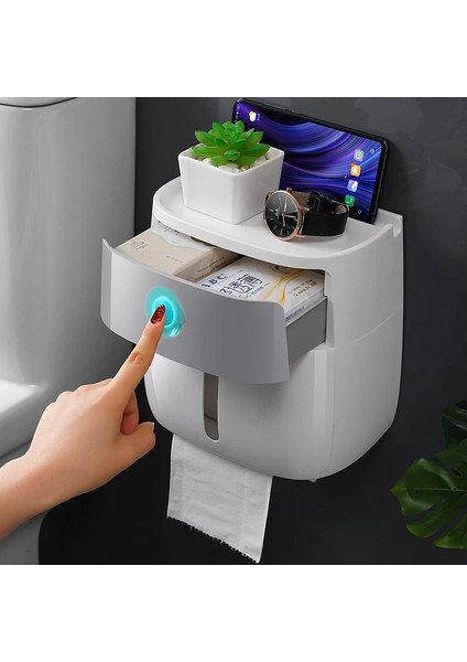 Ev Mutfak Masası Doku Durumda Plastik Kapak Abs Doku Tutucu Makyaj Kozmetik Saklama Kutusu Organizatör Oturma Odası Ev Dekorasyon | Saklama Kutuları ve bidon(Yurt Dışından) indirimleri