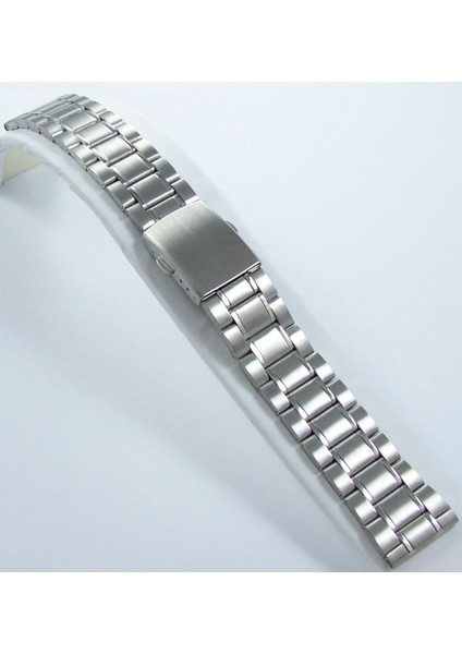 Çelik Saat Kordonu Yandan Kilitli Spor Metal Saat Kordonu 24MM Paslanmaz Parlak