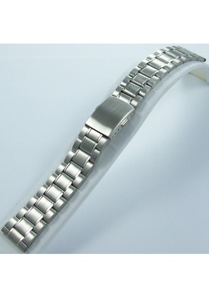 Çelik Saat Kordonu Yandan Kilitli Spor Metal Saat Kordonu 24MM Paslanmaz Parlak