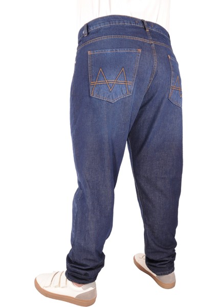 Erkek Pantolon Arka Cep Nakışlı 21918 Lacivert