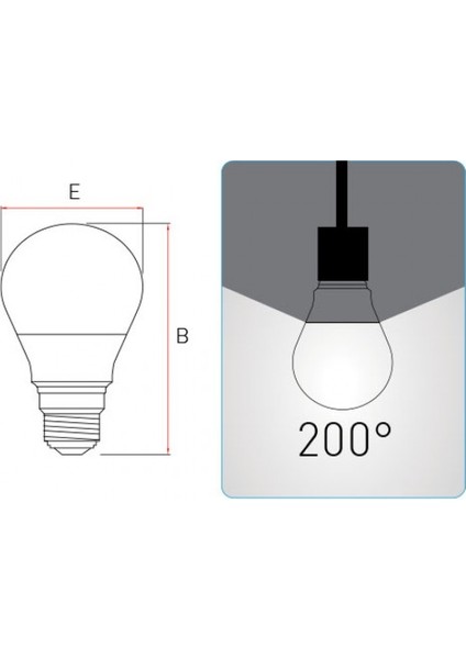 E27 LED Ampul 8,5W 60W 860LM 6500K Beyaz - 10'lu Paket