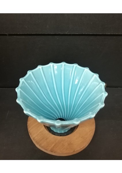 Ahşap Stantlı V60 Dripper Mavi indirimleri