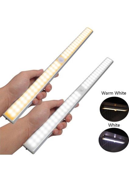 2 W 10LED Akıllı Insan Kızılötesi Sensör Ücretsiz 4 * Aaa Pil LED Gece Işık Dolabı Işık Duvar Işık Dolap Işığı (Sıcak Işık)