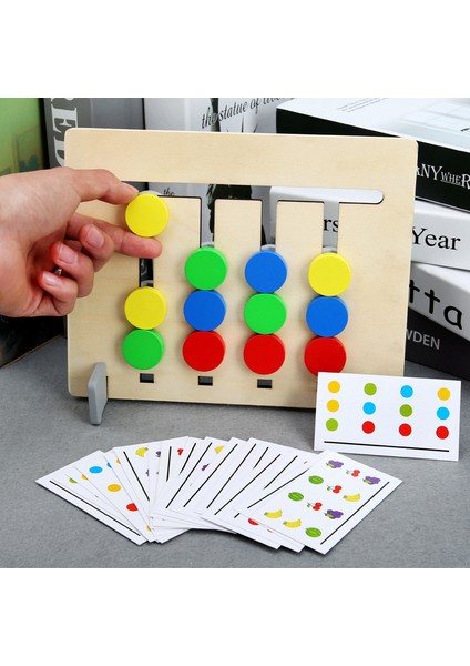 Montessori Oyuncak Renkler ve Meyve Çift Taraflı Eşleştirme Oyunu Mantıksal Muhakeme Eğitim Çocuklar Eğitici Oyuncaklar Çocuk Ahşap Oyuncak | Matematik Oyuncakları(Yurt Dışından)