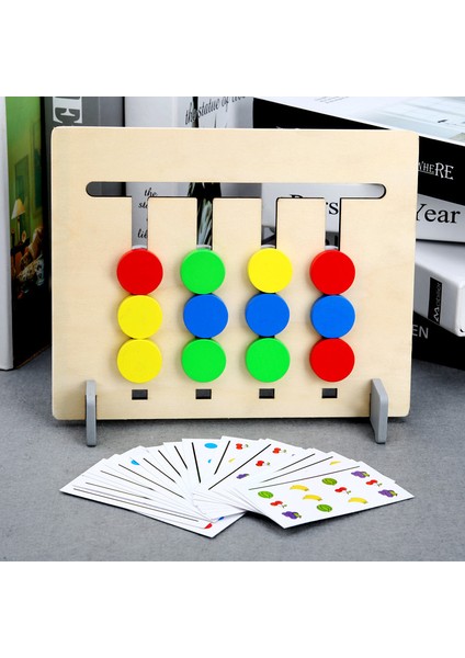 Montessori Oyuncak Renkler ve Meyve Çift Taraflı Eşleştirme Oyunu Mantıksal Muhakeme Eğitim Çocuklar Eğitici Oyuncaklar Çocuk Ahşap Oyuncak | Matematik Oyuncakları(Yurt Dışından)