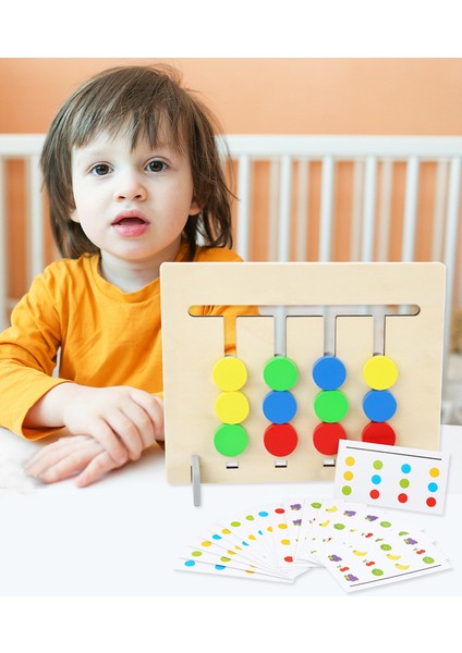 Montessori Oyuncak Renkler ve Meyve Çift Taraflı Eşleştirme Oyunu Mantıksal Muhakeme Eğitim Çocuklar Eğitici Oyuncaklar Çocuk Ahşap Oyuncak | Matematik Oyuncakları(Yurt Dışından)