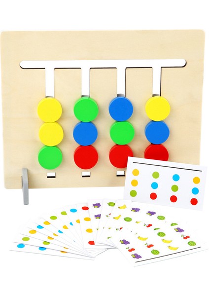 Montessori Oyuncak Renkler ve Meyve Çift Taraflı Eşleştirme Oyunu Mantıksal Muhakeme Eğitim Çocuklar Eğitici Oyuncaklar Çocuk Ahşap Oyuncak | Matematik Oyuncakları(Yurt Dışından)