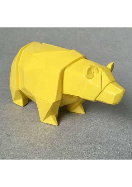 Kutup Ayısı Şekilli Tasarruf Pot Reçine El Sanatları Dekoratif Para Kutusu Masaüstü Dekorasyon (18.5 x 8 x 9.5 Cm)